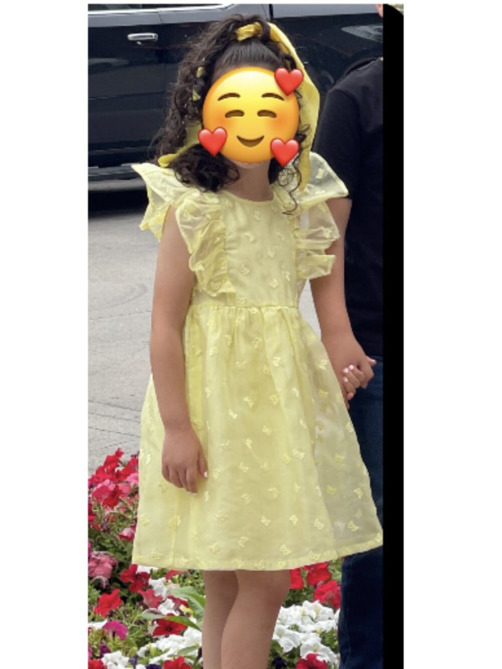 Nordstrom Yellow Lemonade Butterflies Flutter-Sleeve Girls Formal Dress Size 6